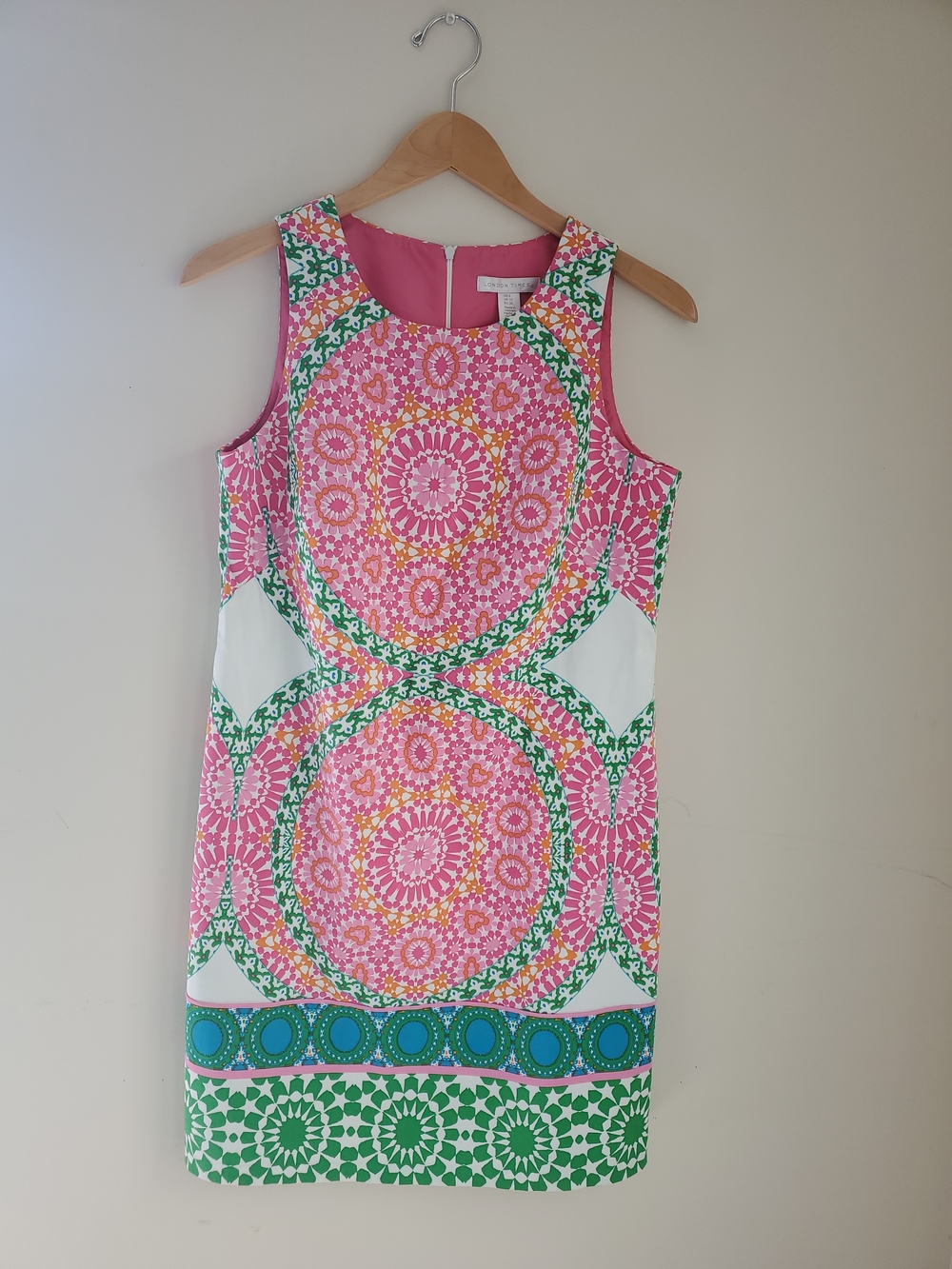 2 For 25!Mothers Day^^ London Times Pink Multicolor Printed Shift Dress